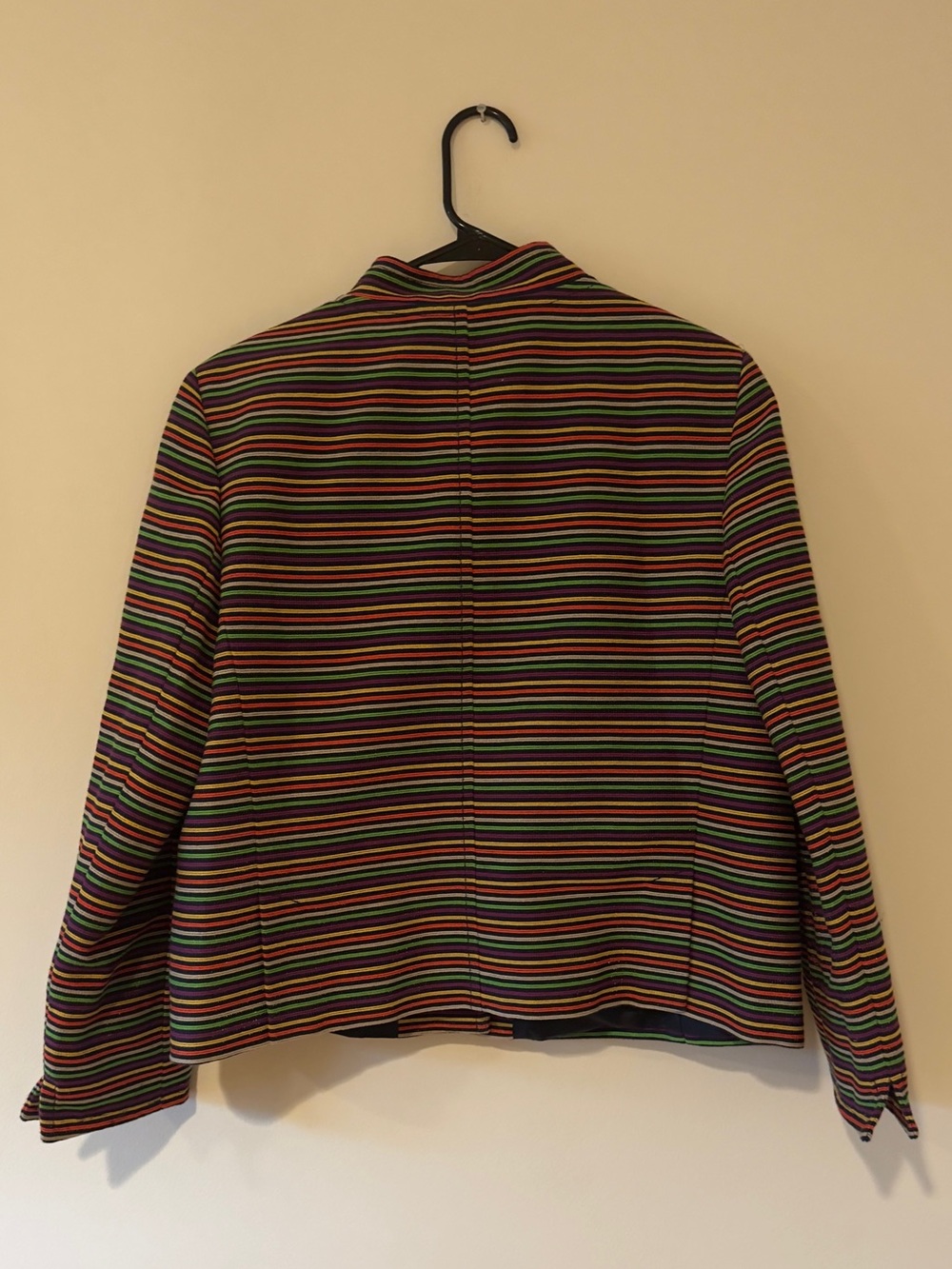 Talbots Striped Multicolor Button-Front Jacket - Picture 3 of 8
